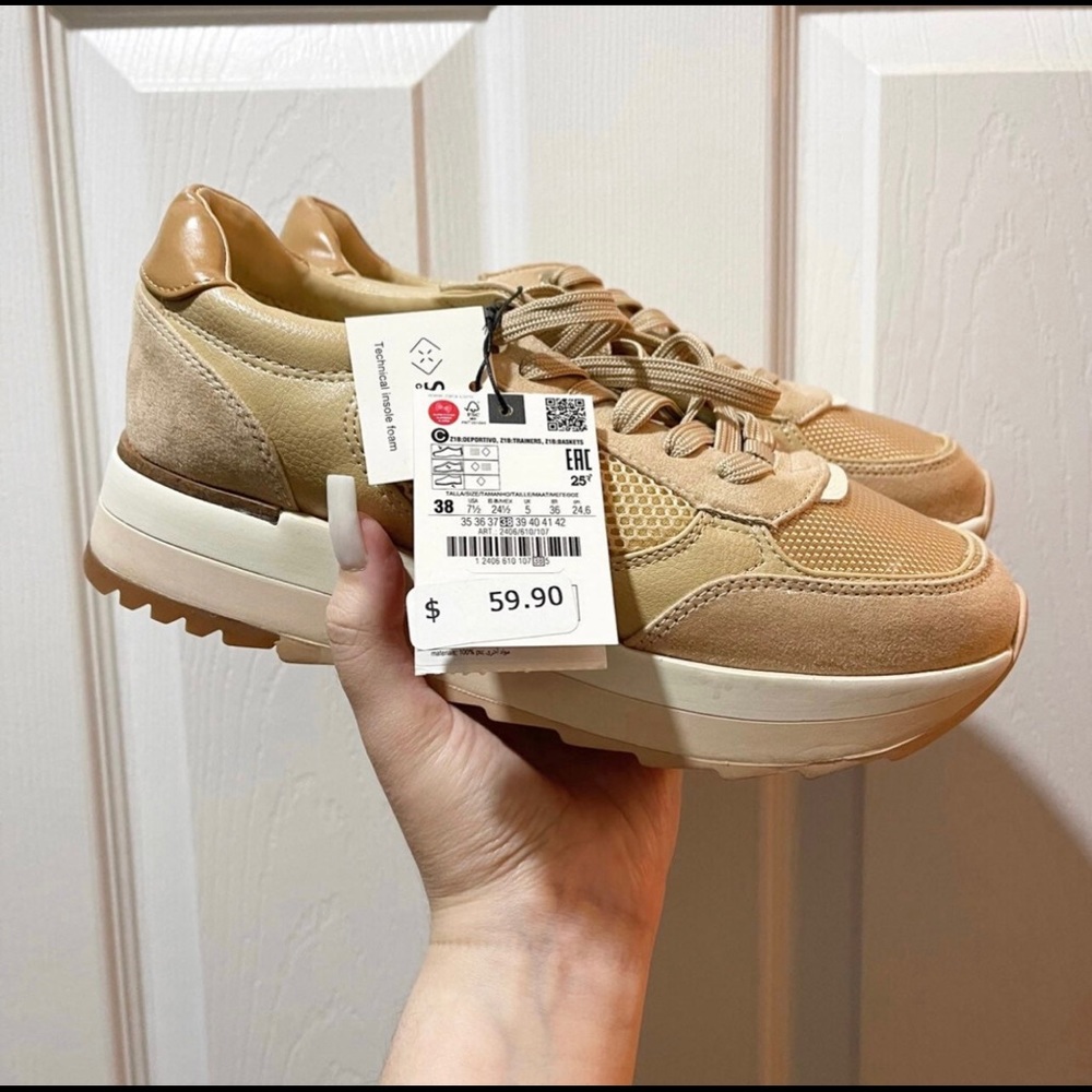 NWT Zara womens chunky sneakers 7.5